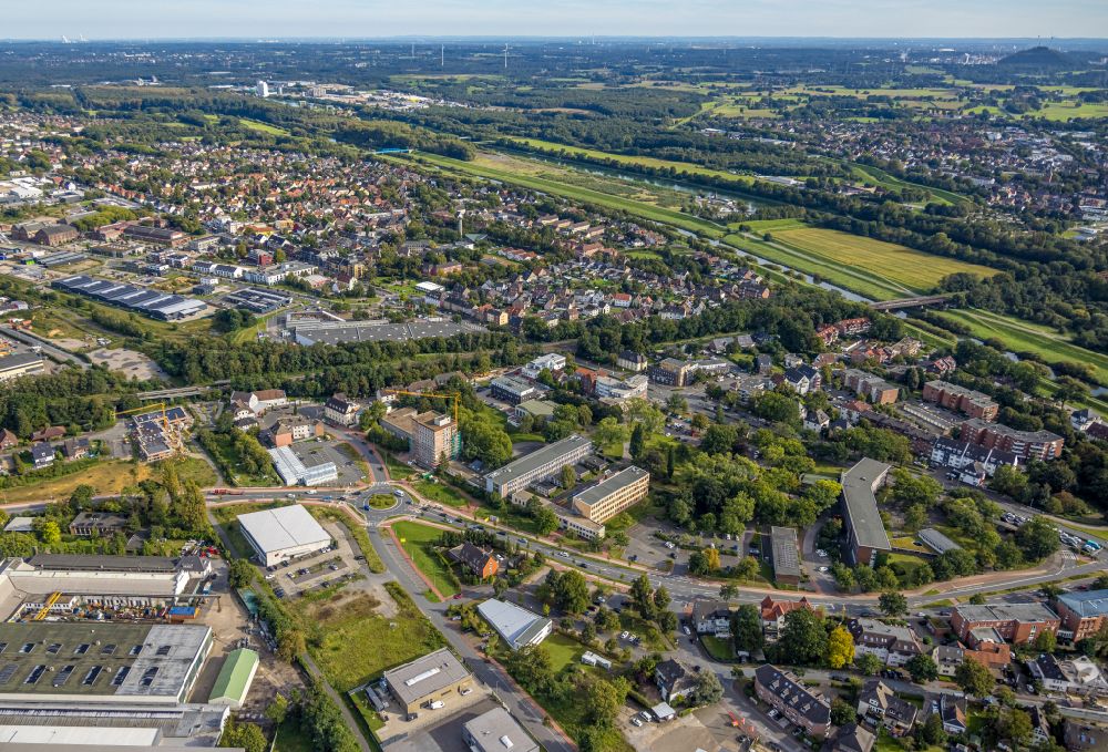 Dorsten from the bird's eye view: City view in the Hervest district in Dorsten in the Ruhr area in the state of North Rhine-Westphalia, Germany