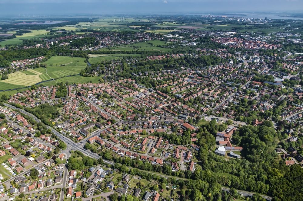 Stade from the bird's eye view: Cityscape of the district Kopenkamp in Stade in the state Lower Saxony, Germany