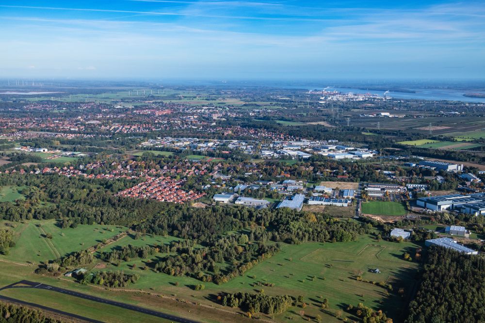 Aerial image Stade - Urban area Ottenbeck in Stade in the state Lower Saxony, Germany