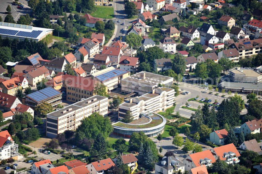 Aerial image BAD RAPPENAU - Stadtansicht Stadtzentrum von Bad Rappenau, einer Kur- und Bäderstadt in Baden-Württemberg. Cityscape of downtown Bad Rappenau in Baden-Wuerttemberg.