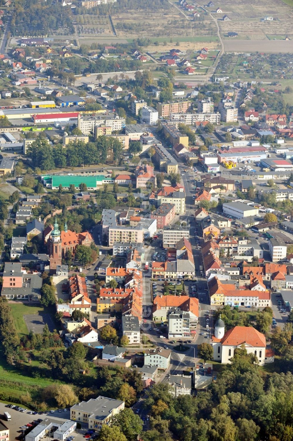 Aerial photograph Sycow - City view of Sycow in the Lower Silesia