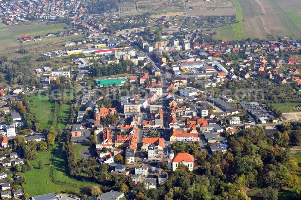 Sycow from above - City view of Sycow in the Lower Silesia