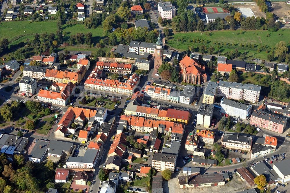 Sycow from above - City view of Sycow in the Lower Silesia