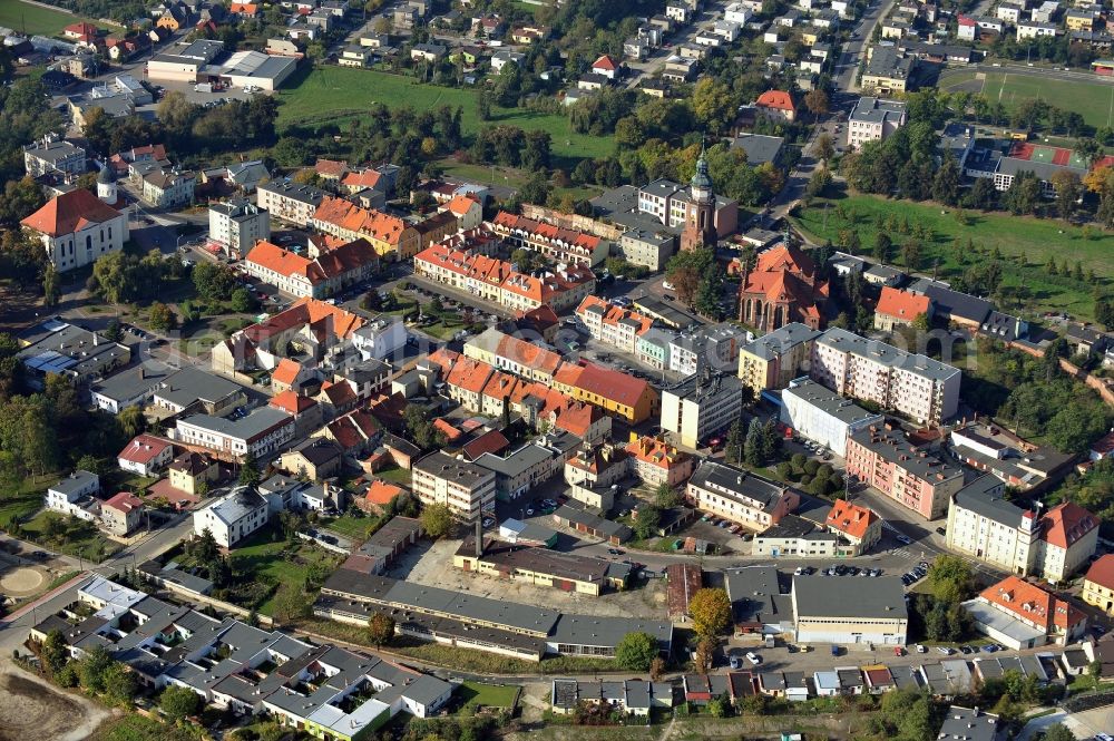 Aerial image Sycow - City view of Sycow in the Lower Silesia