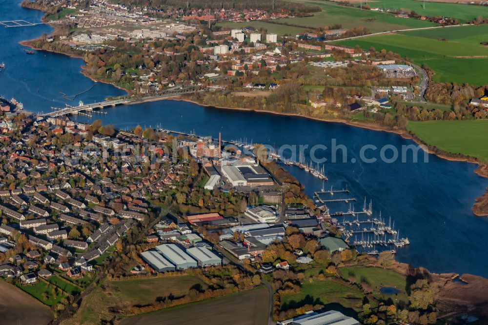 Aerial photograph Kappeln - City view on the river bank of Schlei in Kappeln in the state Schleswig-Holstein, Germany