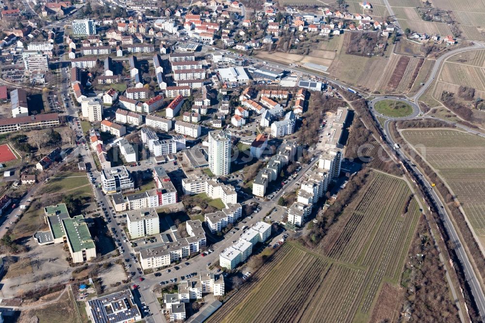 Aerial photograph Neustadt an der Weinstraße - District Winzingen Nord in the city in Neustadt an der Weinstrasse in the state Rhineland-Palatinate, Germany