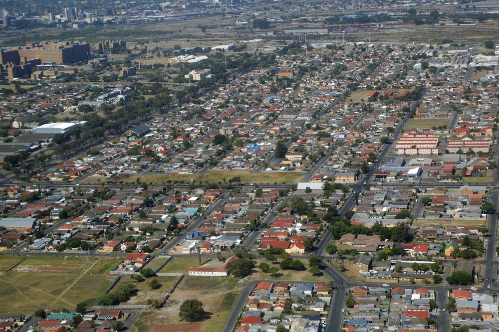Aerial image Kapstadt - District Ravensmead in the city of Cape Town in Western Cape, South Africa