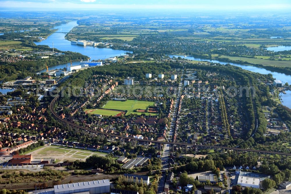 Rendsburg from above - Cityscape from the center of Rendsburg in Schleswig-Holstein