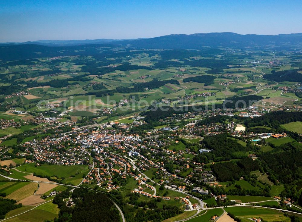 Aerial photograph Waldkirchen - Cityscape from the center of Waldkirchen in Bavaria