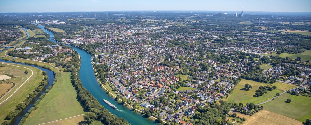 Hardt from above - Urban area with outskirts and inner city area on the edge of agricultural fields and arable land in Hardt in the state North Rhine-Westphalia, Germany