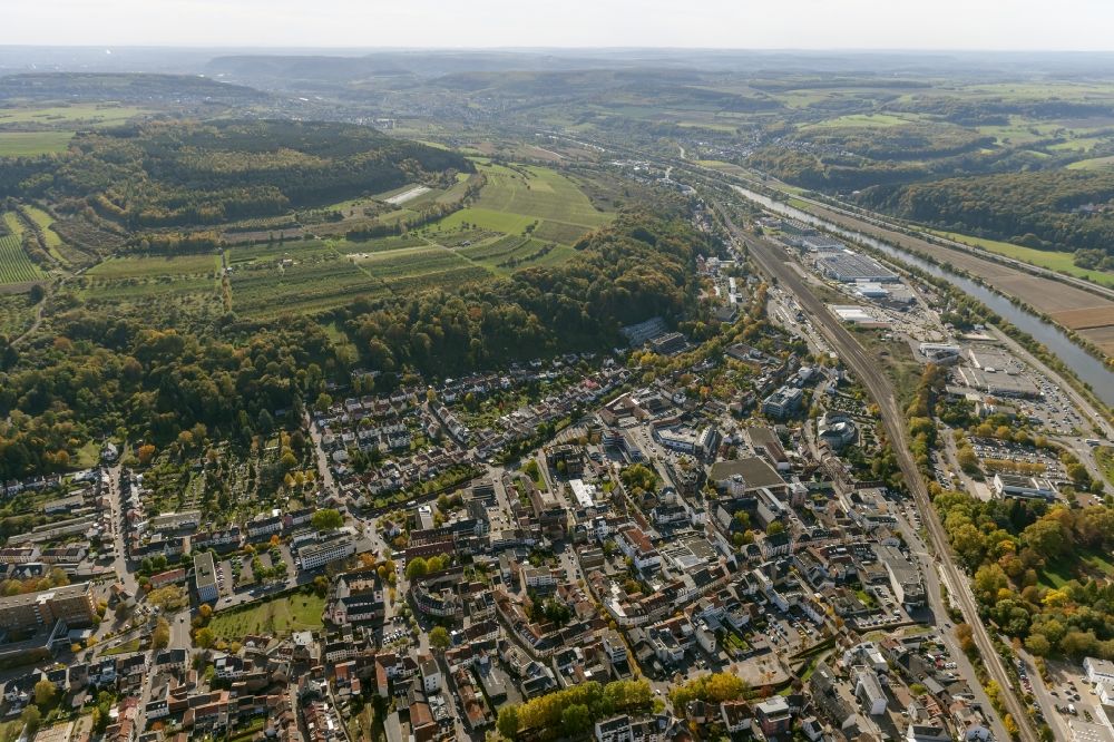 Merzig from above - City of Merzig in Saarland