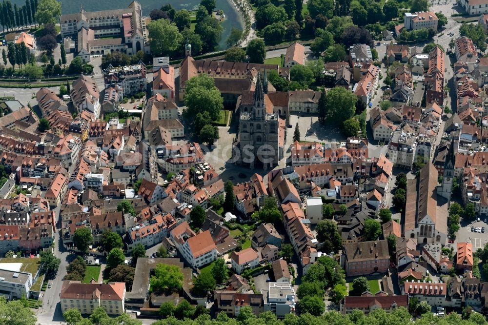 Aerial photograph Konstanz - City area with outside districts and inner city area in Konstanz in the state Baden-Wuerttemberg, Germany