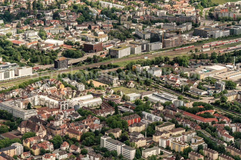 Stühlinger from above - The district in Stuehlinger in the state Baden-Wurttemberg, Germany