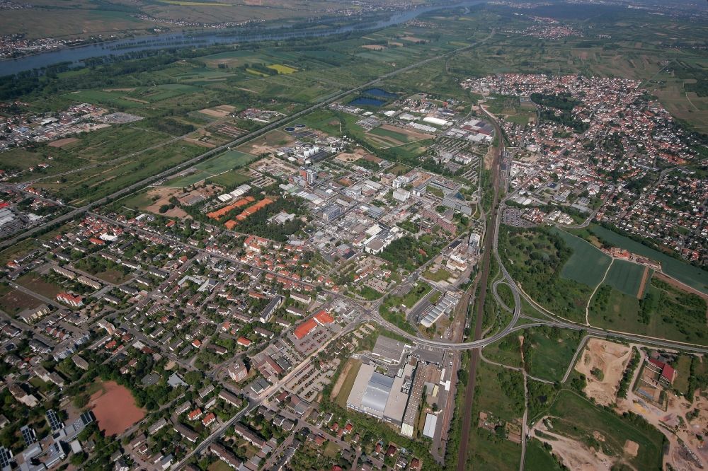 Aerial photograph Ingelheim am Rhein - Center in Ingelheim am Rhein in Rhineland-Palatinate
