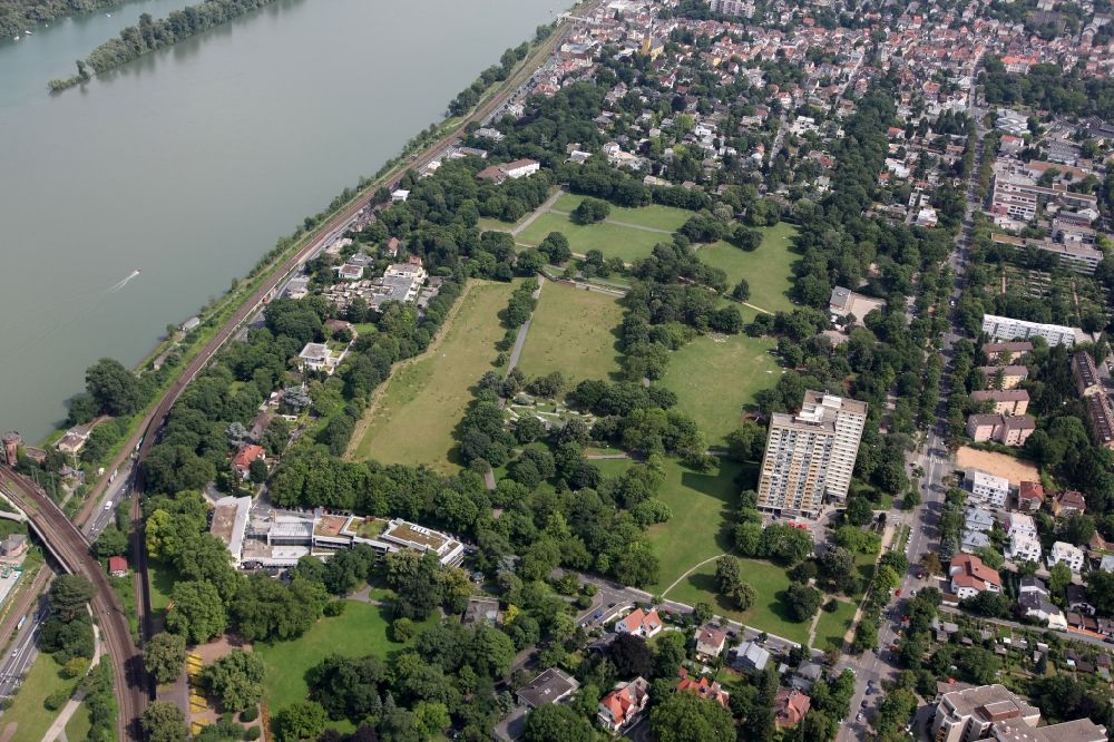Mainz From Above City Park In The People S Park Rose Garden In