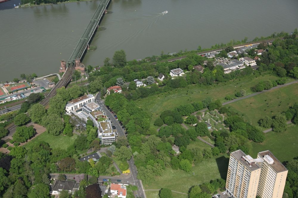Aerial Photograph Mainz City Park In The People S Park Rose