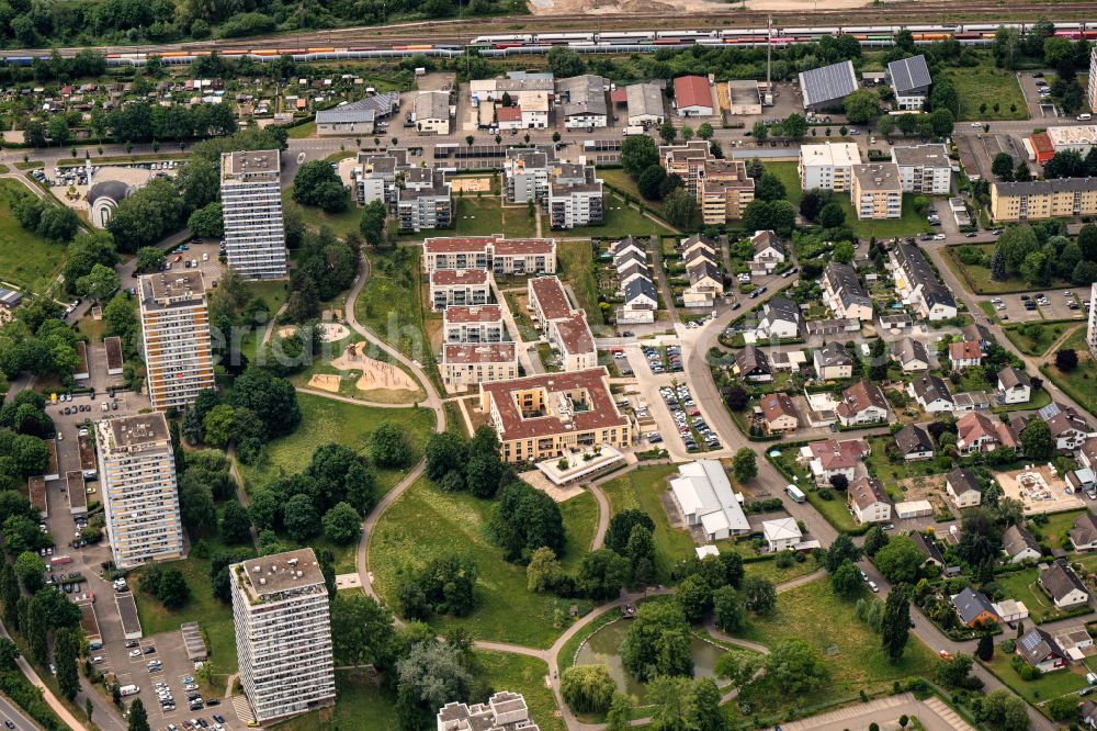 Aerial image Lahr/Schwarzwald - New build retirement home in Lahr/Schwarzwald in the state Baden-Wurttemberg, Germany