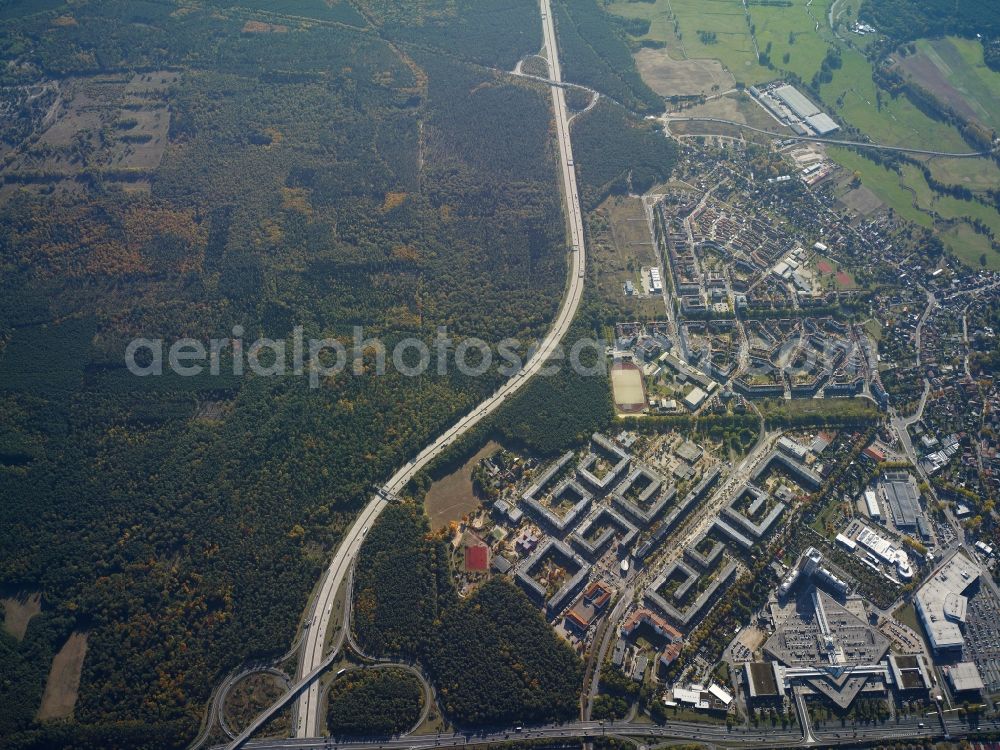 Potsdam from above - Outskirts residential Kirchsteigfeld in Potsdam in the state Brandenburg, Germany