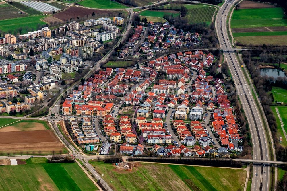 Aerial image Denzlingen - Outskirts residential in Denzlingen in the state Baden-Wuerttemberg, Germany