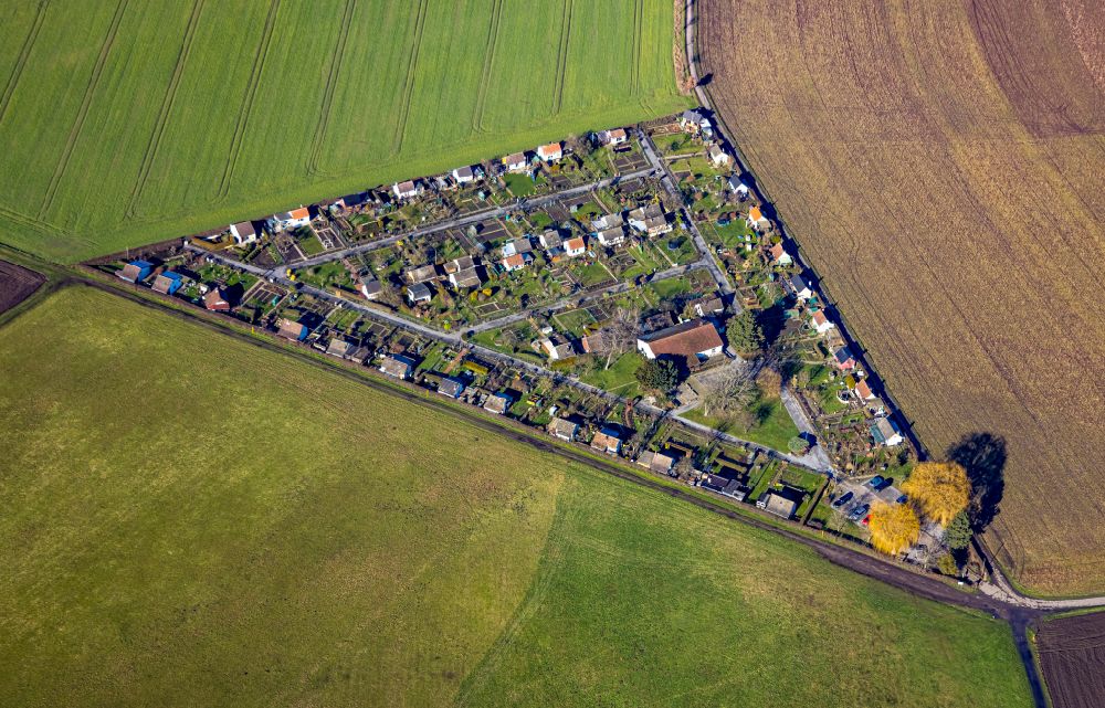 Aerial image Alstedde - Outskirts residential in triangular form in Alstedde in the state North Rhine-Westphalia, Germany