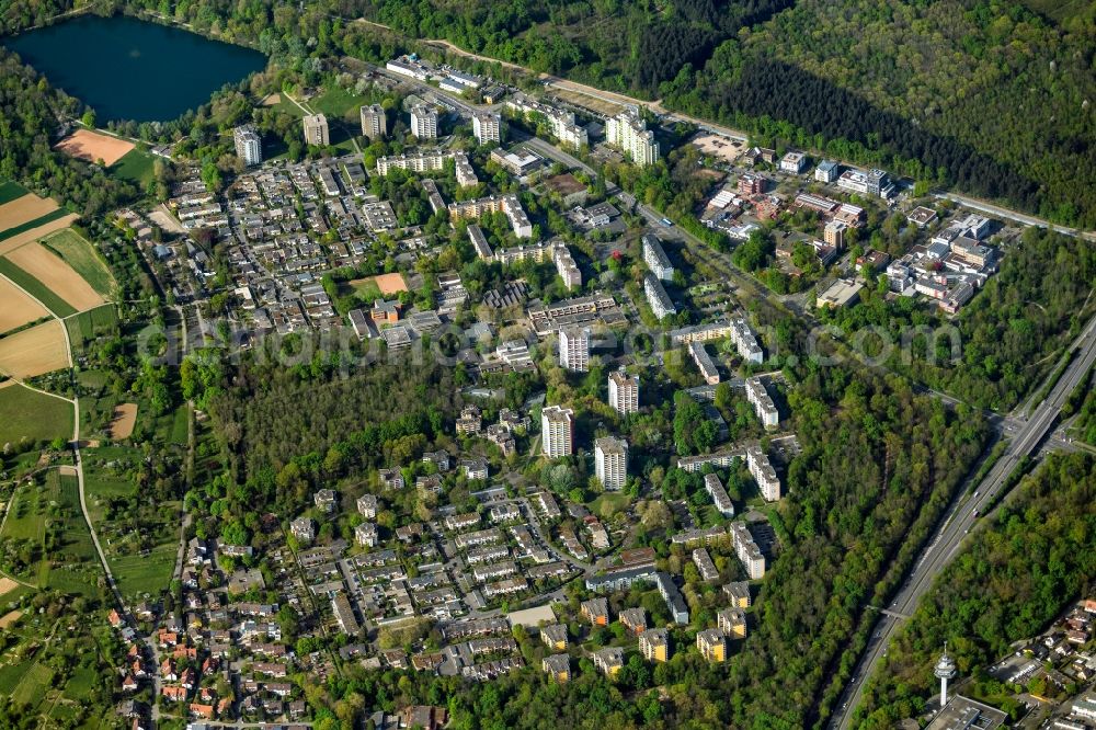 Aerial image Freiburg im Breisgau - Outskirts residential on Elsaesser Strasse in the district Mooswald in Freiburg im Breisgau in the state Baden-Wuerttemberg, Germany