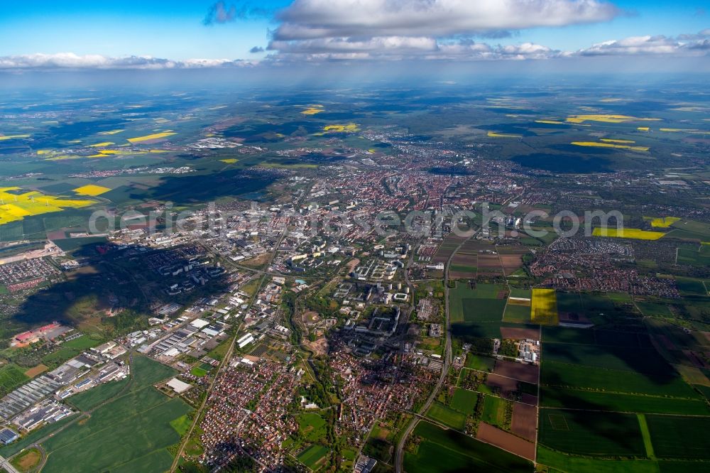 Aerial image Erfurt - Outskirts residential in the district Gispersleben in Erfurt in the state Thuringia, Germany