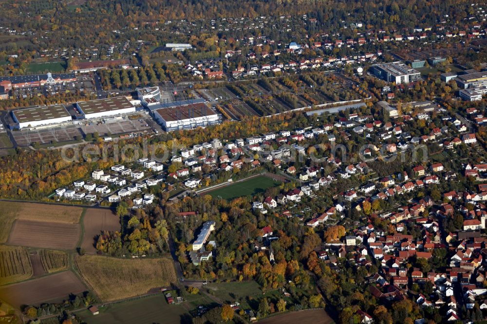 Aerial photograph Erfurt - Outskirts residential in the district Hochheim in Erfurt in the state Thuringia, Germany