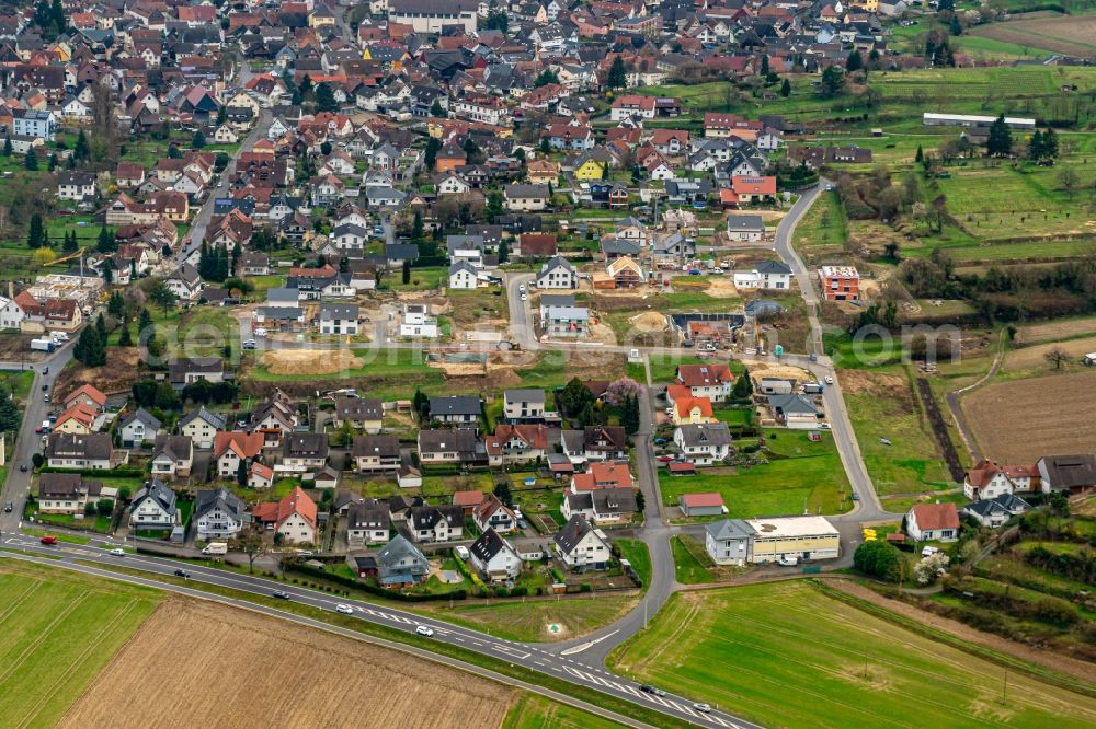 Friesenheim from the bird's eye view: Outskirts residential in Friesenheim in the state Baden-Wuerttemberg, Germany