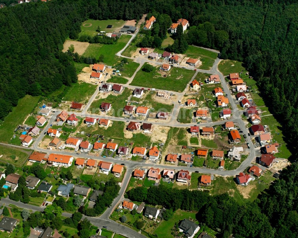 Hann. Münden from above - Outskirts residential in Hann. Muenden in the state Lower Saxony, Germany