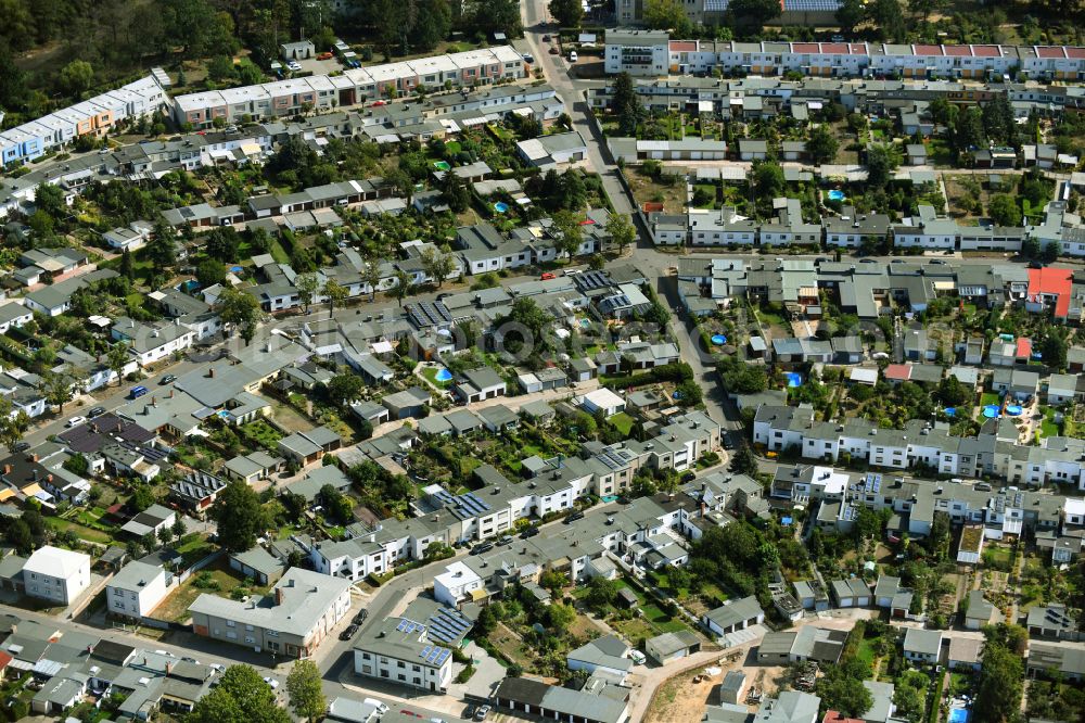 Aerial image Dessau - Outskirts residential Kleinring - Mittelring - Grossring in Dessau in the state Saxony-Anhalt, Germany