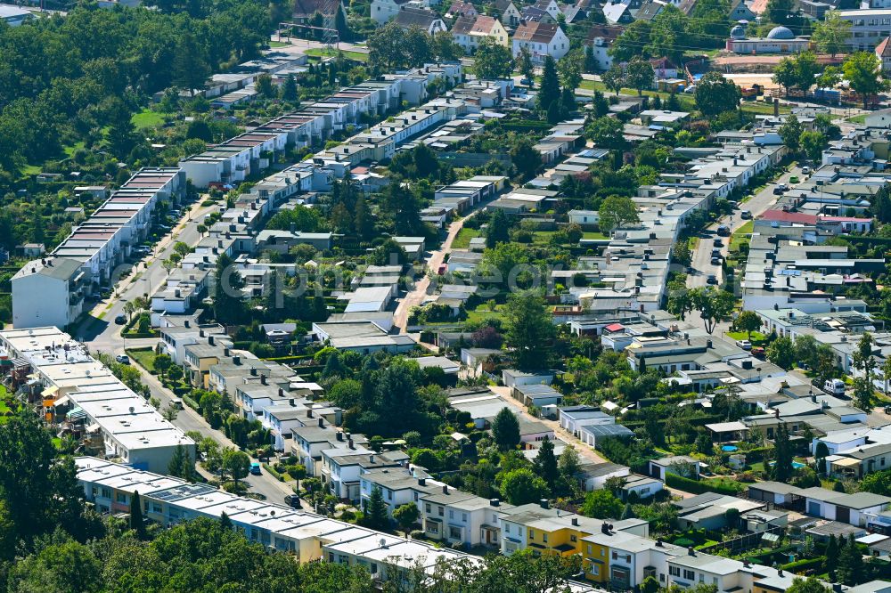Dessau from the bird's eye view: Outskirts residential Kleinring - Mittelring - Grossring in Dessau in the state Saxony-Anhalt, Germany