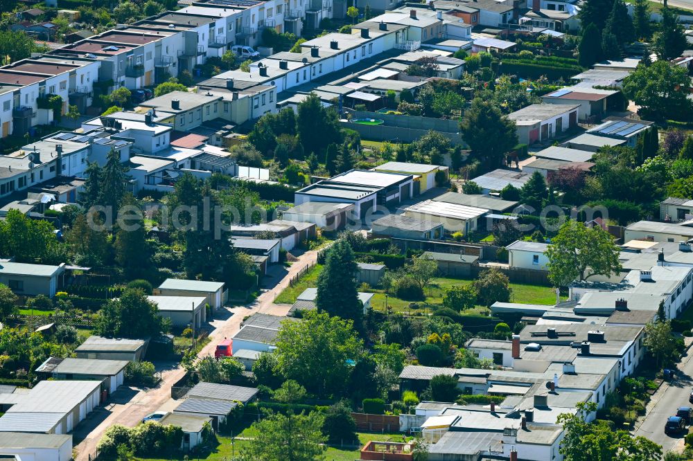 Dessau from above - Outskirts residential Kleinring - Mittelring - Grossring in Dessau in the state Saxony-Anhalt, Germany
