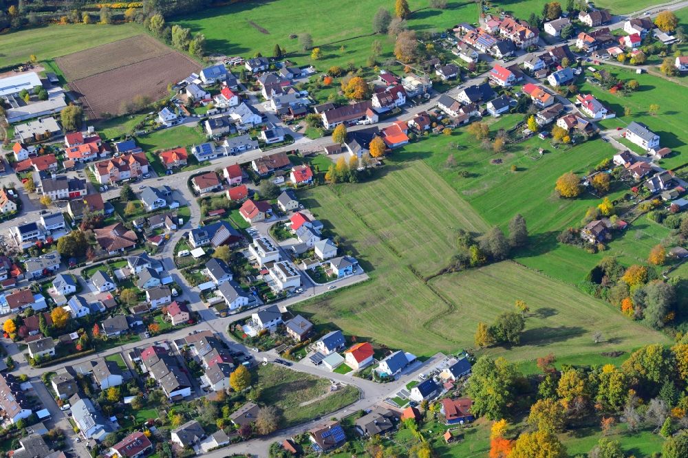 Aerial photograph Langenau - Outskirts residential in Langenau in the state Baden-Wuerttemberg, Germany
