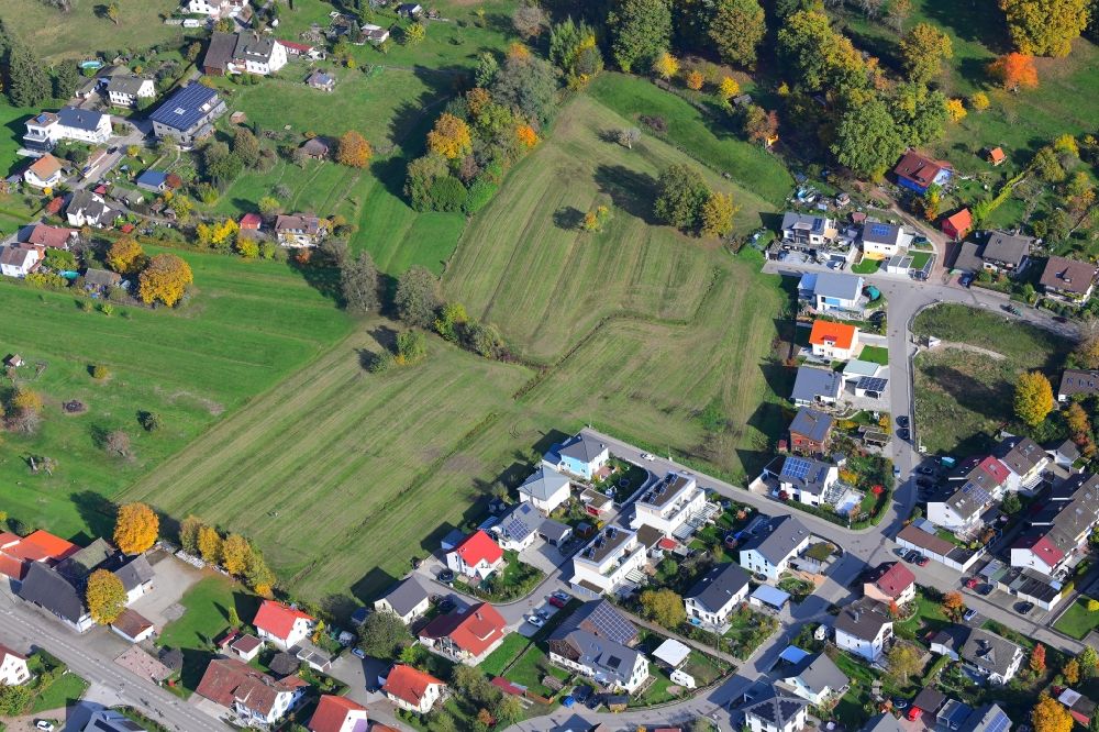 Aerial image Langenau - Outskirts residential in Langenau in the state Baden-Wuerttemberg, Germany