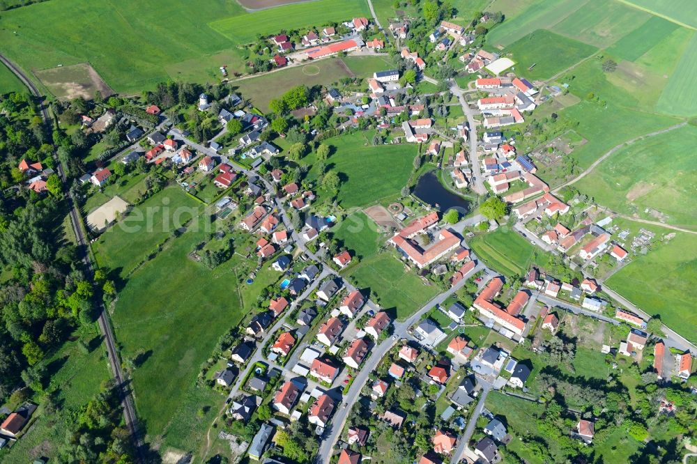 Moritzburg from above - Outskirts residential in Moritzburg in the state Saxony, Germany