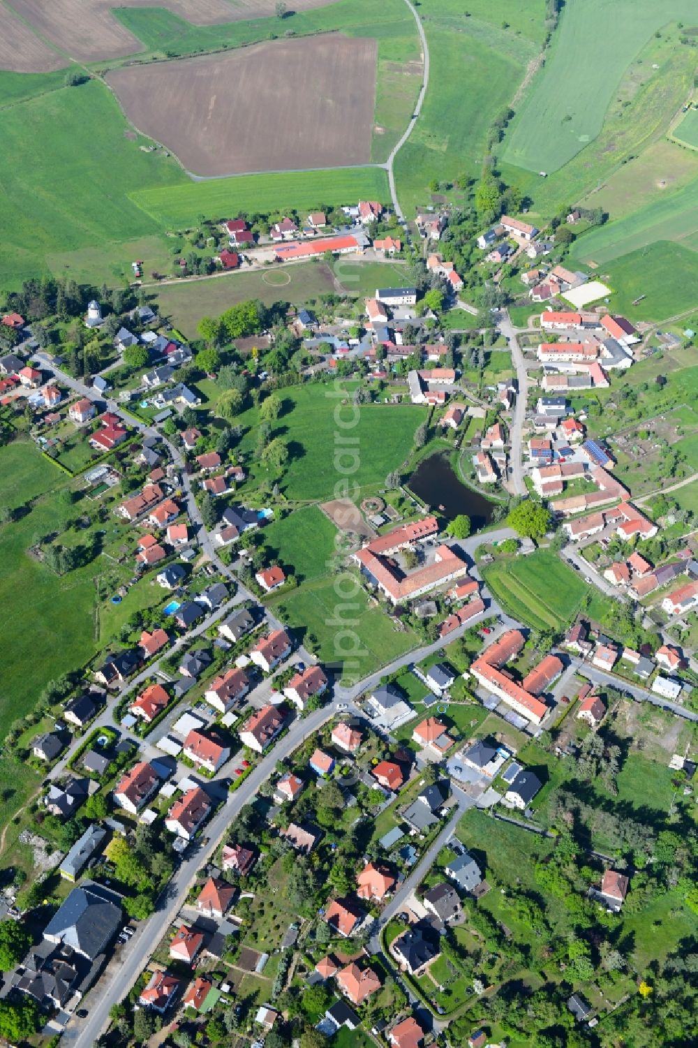 Moritzburg from the bird's eye view: Outskirts residential in Moritzburg in the state Saxony, Germany
