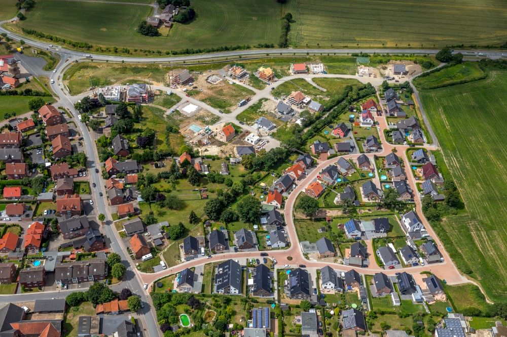 Nordkirchen from above - Outskirts residential in Nordkirchen in the state North Rhine-Westphalia, Germany