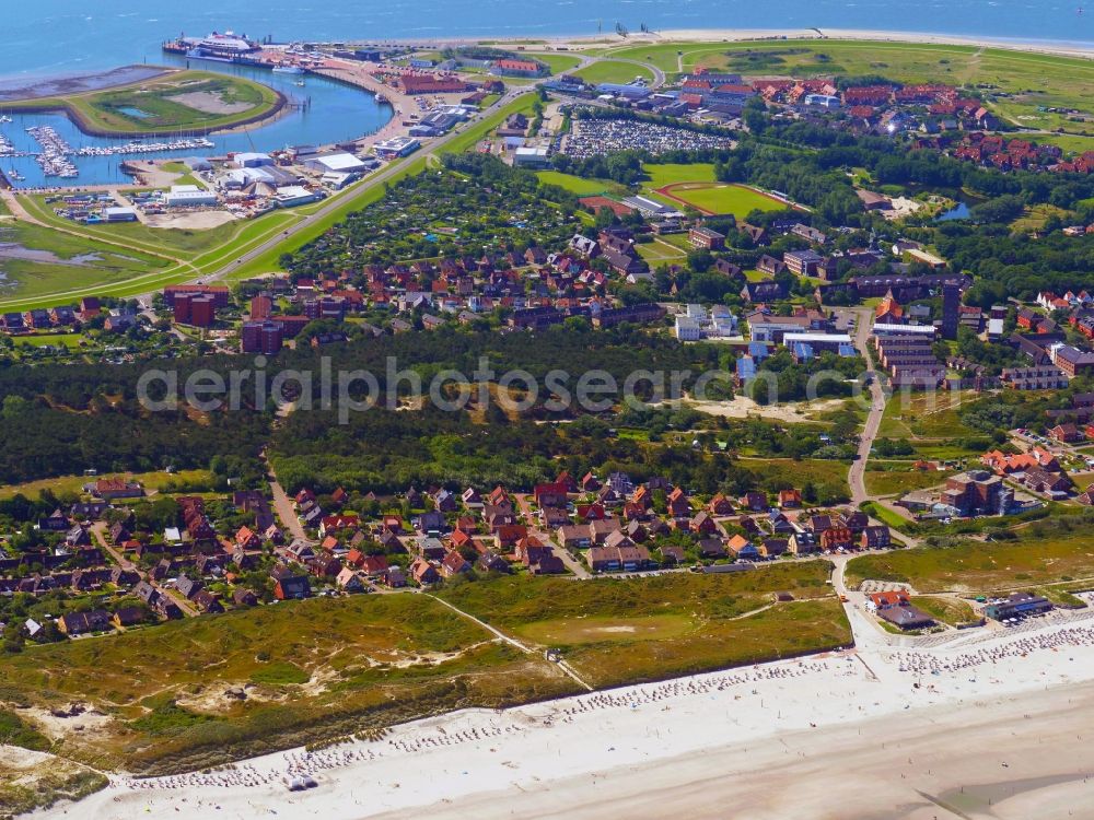 Aerial image Norderney - Outskirts residential the North Sea island Norderney in the state Lower Saxony, Germany