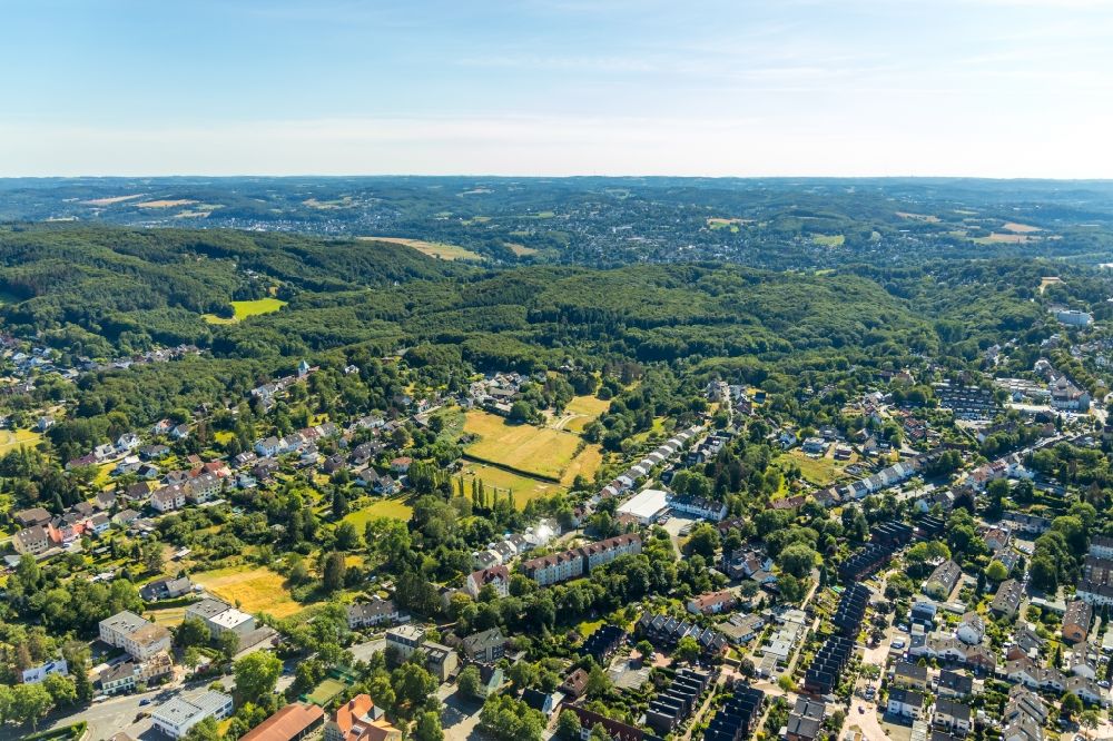 Aerial photograph Witten - Outskirts residential in the district Annen in Witten in the state North Rhine-Westphalia, Germany