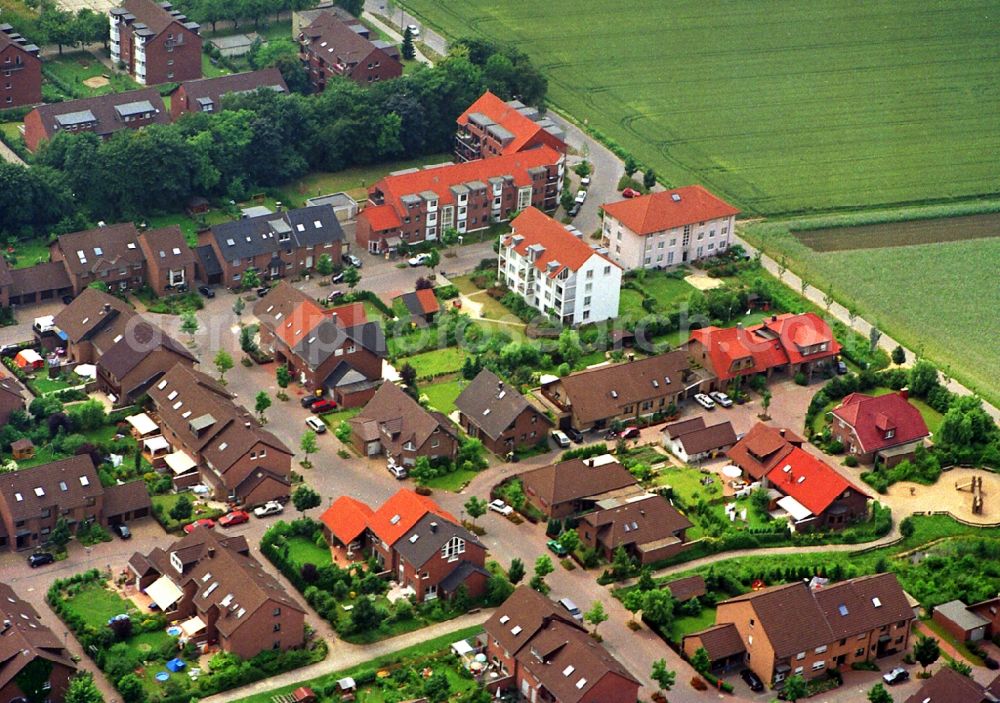 Aerial image Hürth - Outskirts residential in the district Hermuelheim in Huerth in the state North Rhine-Westphalia, Germany
