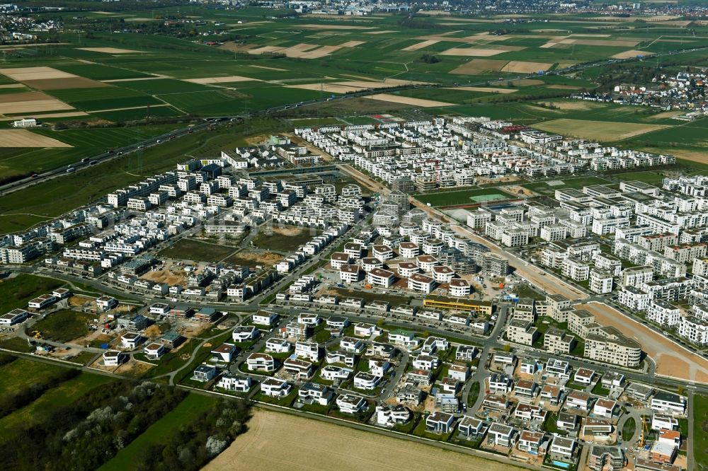 Aerial photograph Frankfurt am Main - Outskirts residential in the district Kalbach-Riedberg in Frankfurt in the state Hesse, Germany