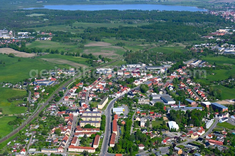 Neustrelitz from above - Outskirts residential in the district Strelitz-Alt in Neustrelitz in the state Mecklenburg - Western Pomerania, Germany