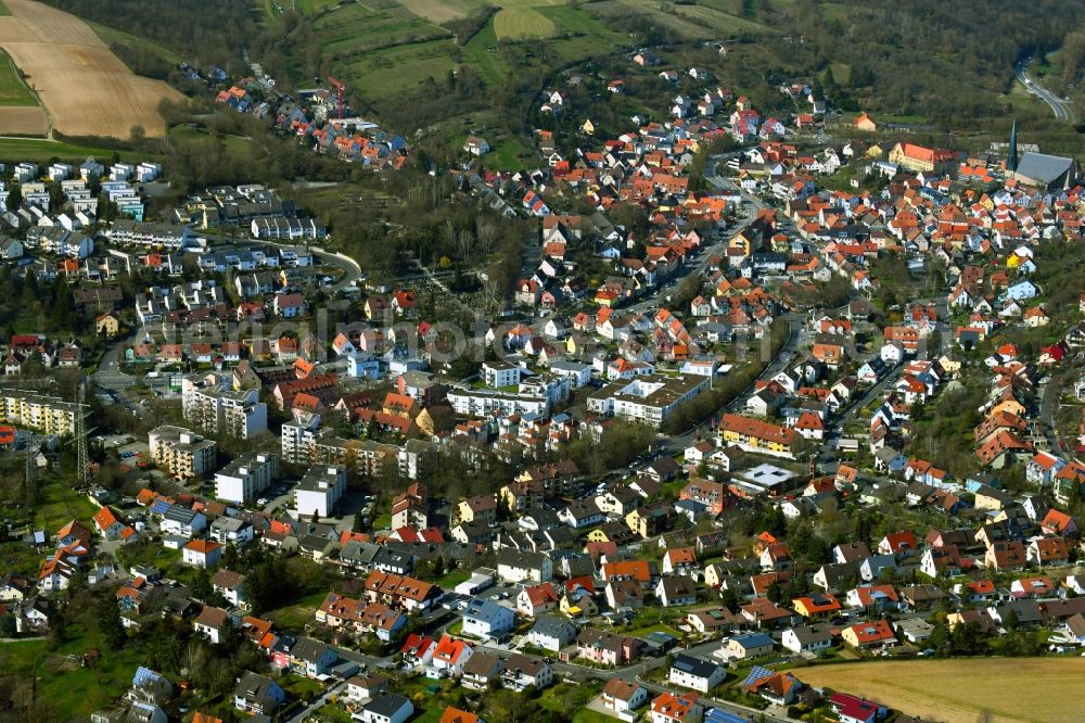 Aerial image Würzburg - Outskirts residential in the district Versbach in Wuerzburg in the state Bavaria, Germany