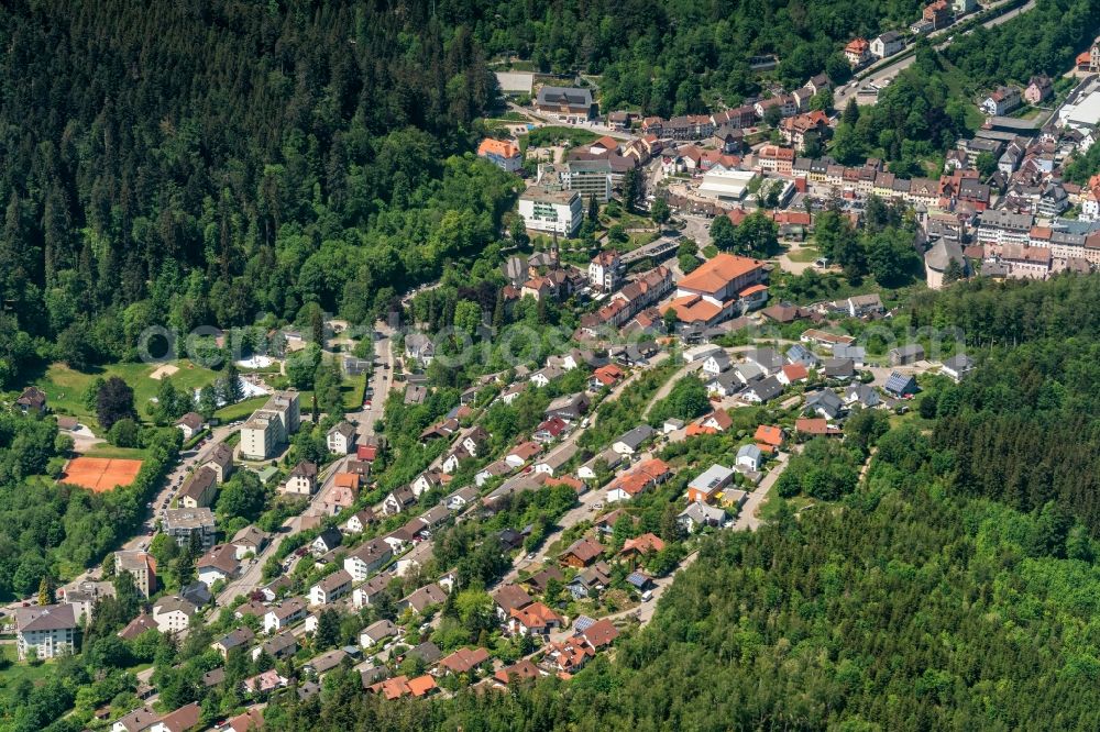 Aerial photograph Triberg im Schwarzwald - Outskirts residential in Suedwesten von in Triberg im Schwarzwald in the state Baden-Wuerttemberg, Germany