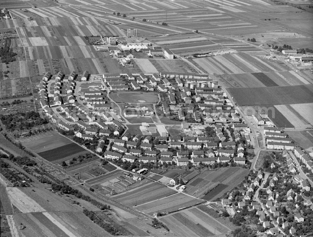 Waiblingen from above - Outskirts residential in Waiblingen in the state Baden-Wuerttemberg, Germany