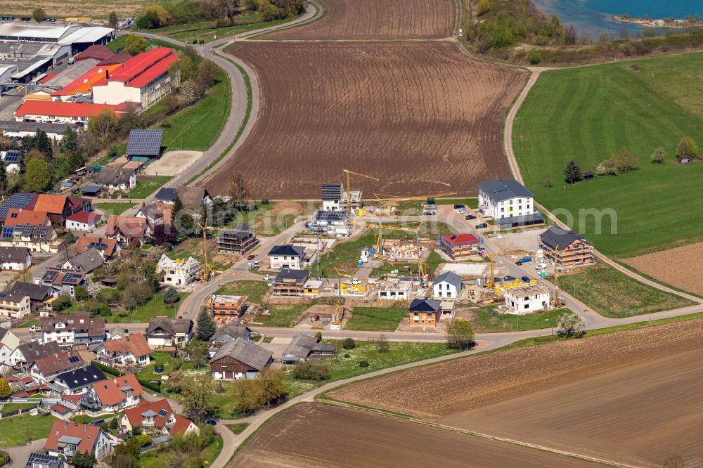 Aerial photograph Schuttern - City view from the outskirts with adjacent agricultural fields in Schuttern in the state Baden-Wuerttemberg, Germany