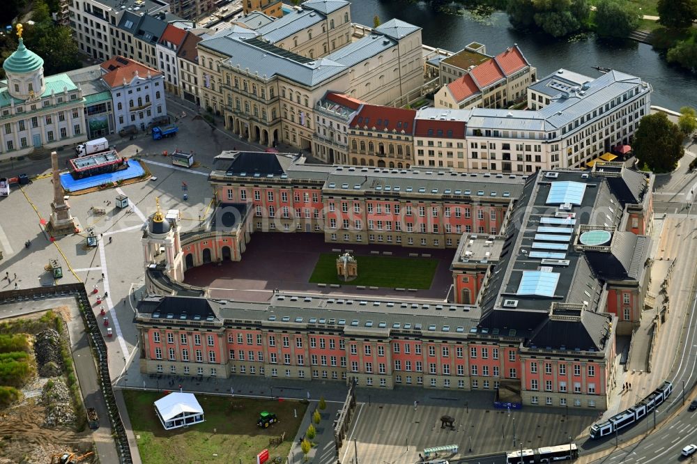 Aerial photograph Potsdam - Castle and parliament in Potsdam in Brandenburg