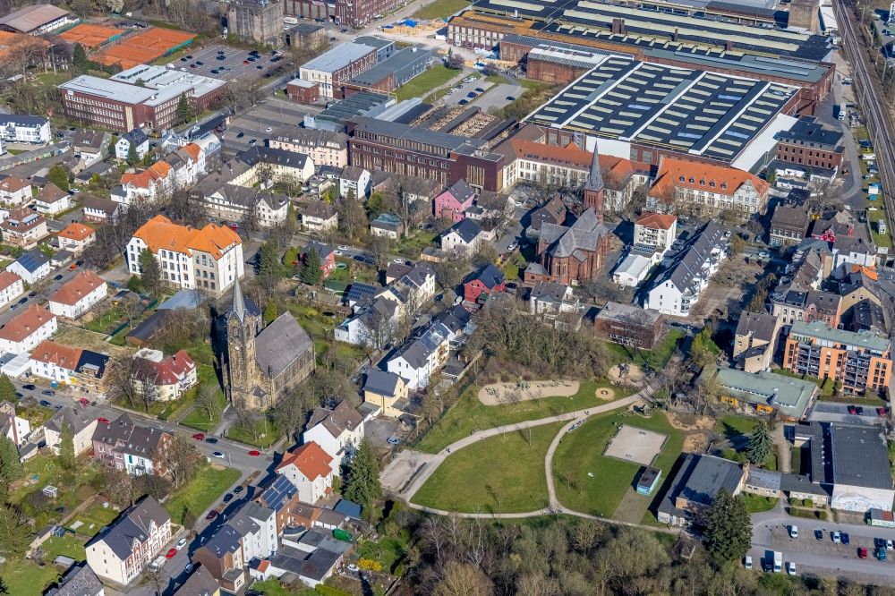 Aerial image Witten - District Annen in Witten at Ruhrgebiet in the state North Rhine-Westphalia, Germany