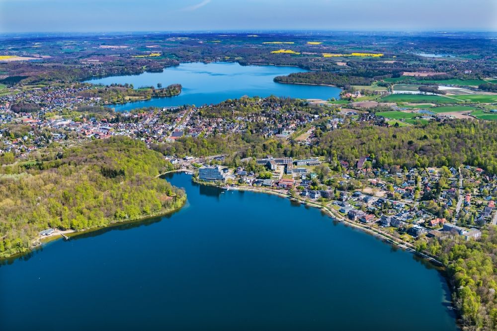 Aerial image Malente - Bad Malente-Gremsmuehlen district in Malente in the state of Schleswig-Holstein. The small town of Malente in Ostholstein is located on Dieksee and Kellersee