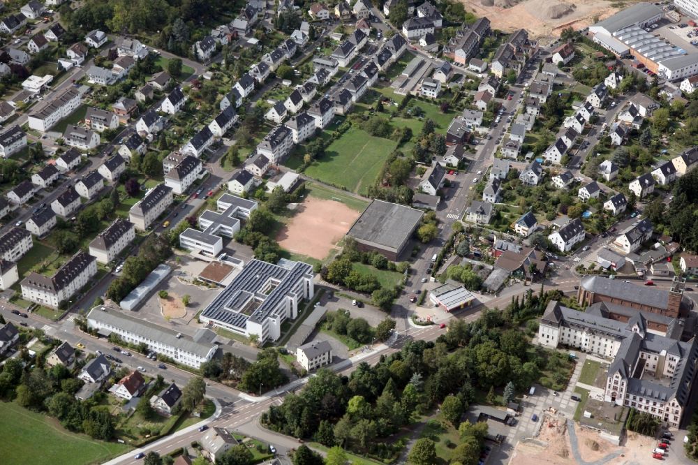 Aerial image Limburg an der Lahn - District around the Wiesbadener Strasse in the city in Limburg an der Lahn in the state Hesse